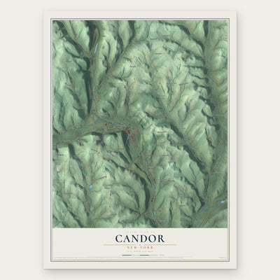 Candor, New York map print, the full design