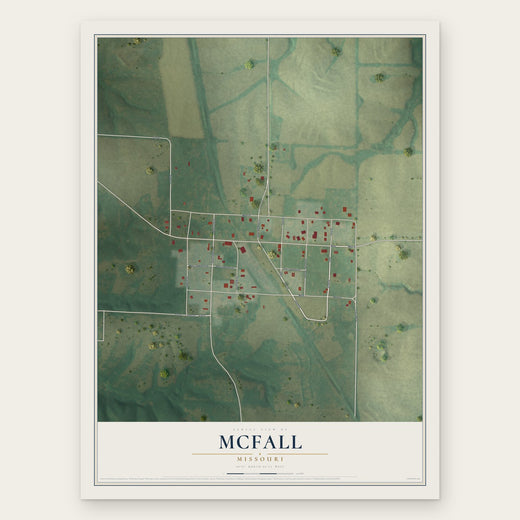 McFall, Missouri map print, the full design