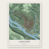 Longview, Washington map print, the full design