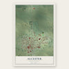 Alcester, South Dakota map print, the full design