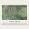 Conway Springs, Kansas map print, the full design