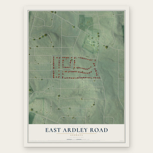 East Ardley Road, Georgia map print, the full design