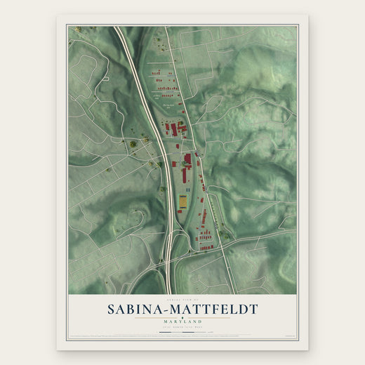 Sabina-Mattfeldt, Maryland map print, the full design