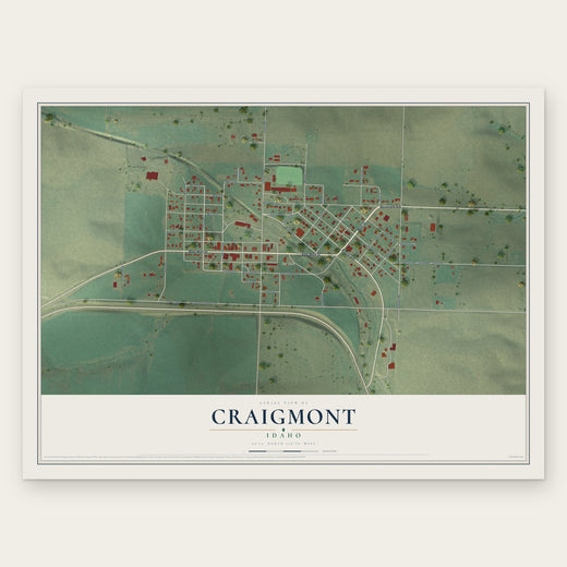 Craigmont, Idaho map print, the full design