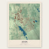 Avon, Massachusetts map print, the full design
