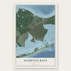 Hampton Bays, New York map print, the full design