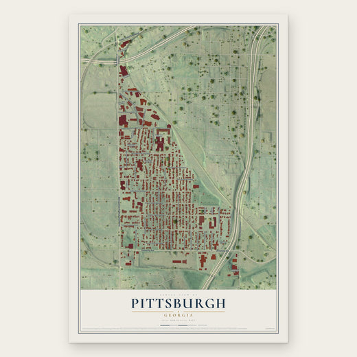 Pittsburgh, Georgia map print, the full design