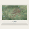 Carmi, Illinois map print, the full design