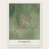 Hindsboro, Illinois map print, the full design