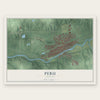 Peru, Indiana map print, the full design