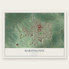 Hartington, Nebraska map print, the full design