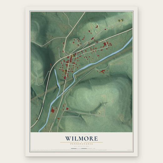 Wilmore, Pennsylvania map print, the full design