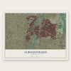 Albuquerque, New Mexico map print, the full design