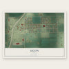 Ucon, Idaho map print, the full design