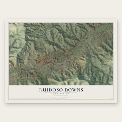 Ruidoso Downs, New Mexico map print, the full design