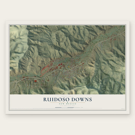 Ruidoso Downs, New Mexico map print, the full design