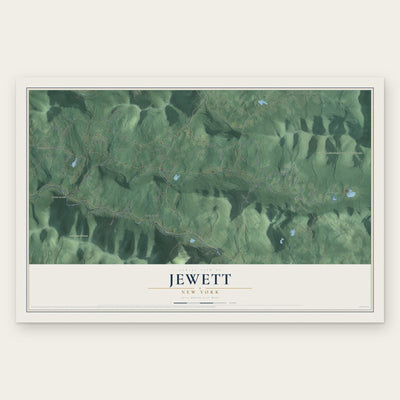 Jewett, New York map print, the full design