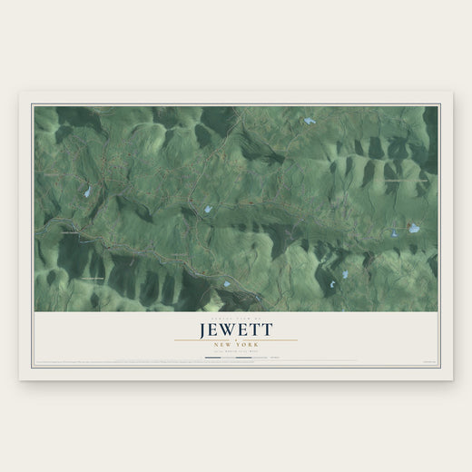 Jewett, New York map print, the full design