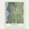 Rockwall, Texas map print, the full design