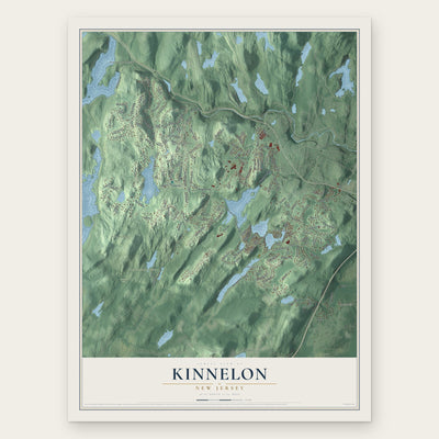 Kinnelon, New Jersey map print, the full design