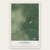 Caldwell, Arkansas map print, the full design
