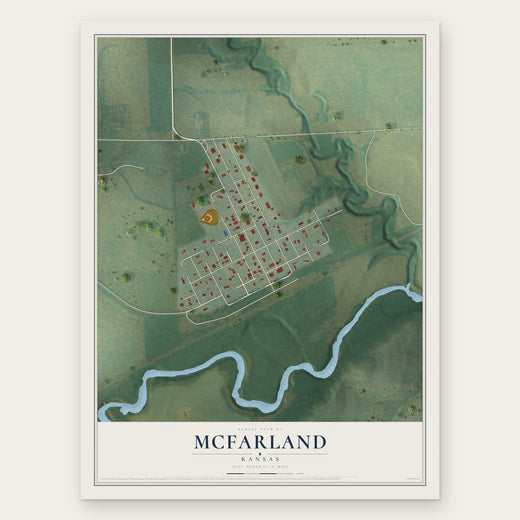 McFarland, Kansas map print, the full design