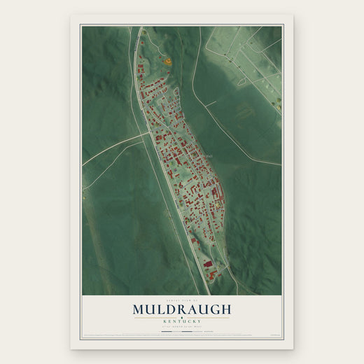 Muldraugh, Kentucky map print, the full design