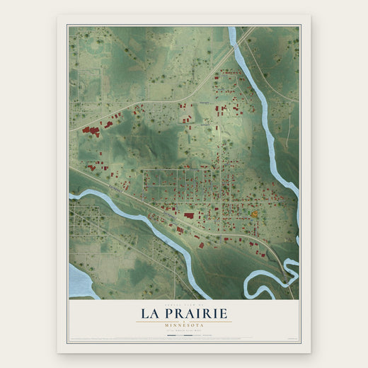 La Prairie, Minnesota map print, the full design