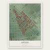 Upton, Maryland map print, the full design