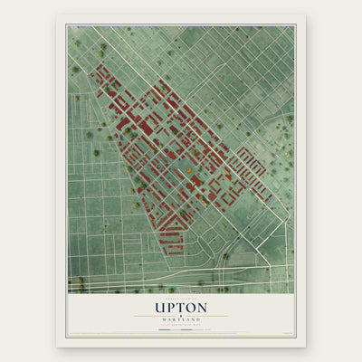 Upton, Maryland map print, the full design