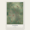 Yoakum, Texas map print, the full design