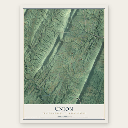 Union, Fulton County, Pennsylvania map print, the full design