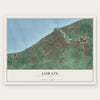 Lorain, Ohio map print, the full design