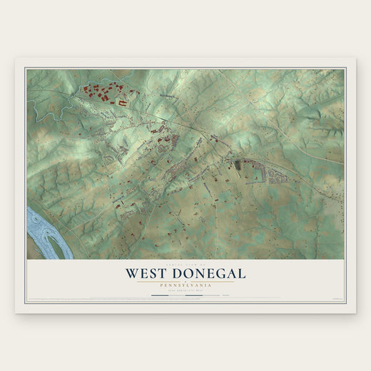 West Donegal, Pennsylvania map print, the full design
