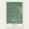 Foster, Michigan map print, the full design