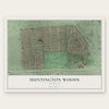 Huntington Woods, Michigan map print, the full design