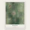 Roxton, Texas map print, the full design