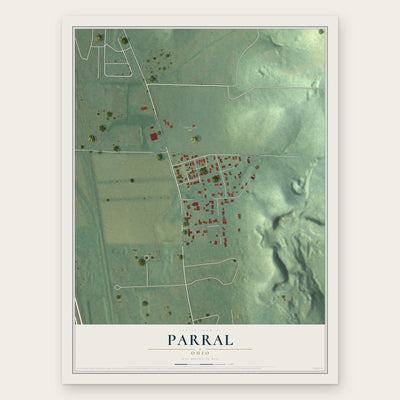 Parral, Ohio map print, the full design