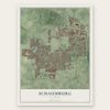 Schaumburg, Illinois map print, the full design