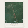 Little Creek, Delaware map print, the full design