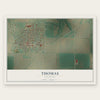 Thomas, Oklahoma map print, the full design