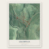 Grampian, Pennsylvania map print, the full design