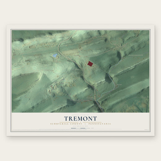 Tremont, Schuylkill County, Pennsylvania map print, the full design