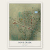 Dove Creek, Colorado map print, the full design