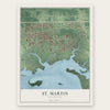 St. Martin, Mississippi map print, the full design