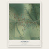 Norris, Illinois map print, the full design