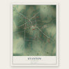 Stanton, Tennessee map print, the full design