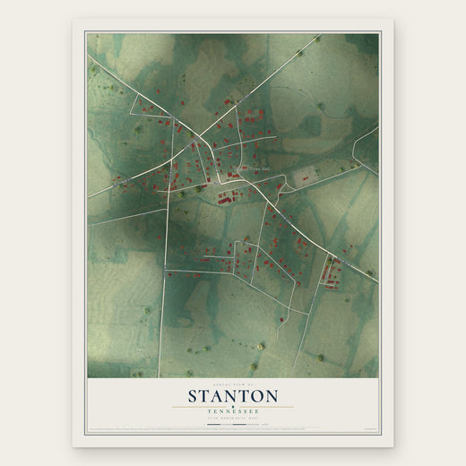 Stanton, Tennessee map print, the full design