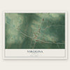 Virgilina, Virginia map print, the full design