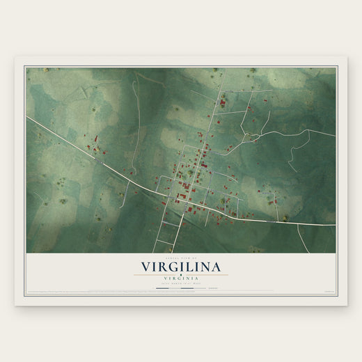 Virgilina, Virginia map print, the full design